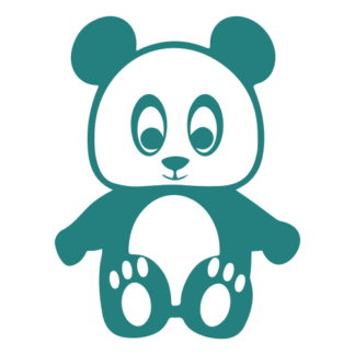 Hugging Panda Decal (Turquoise)